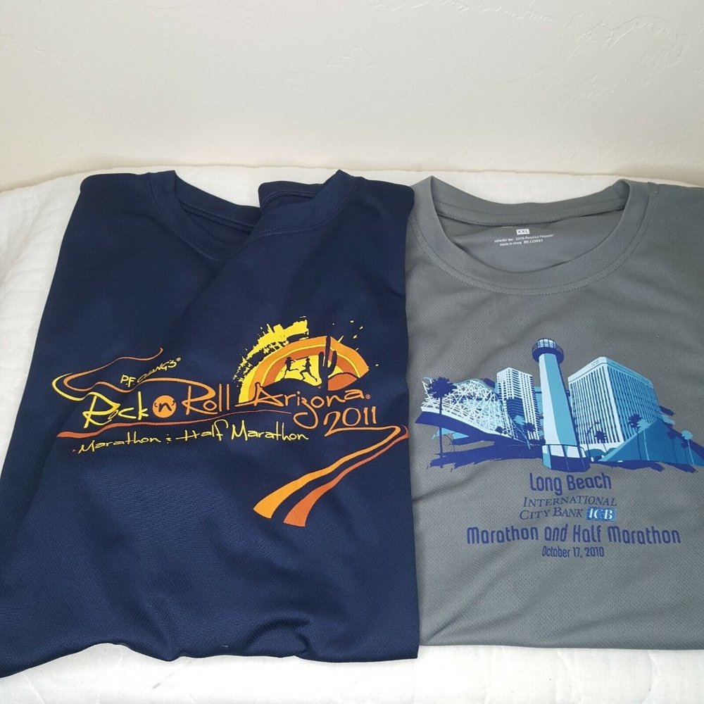 Lot of 2 Marathon Jerseys Long Beach 2010 PF Chang Arizona 2011  Size XXL